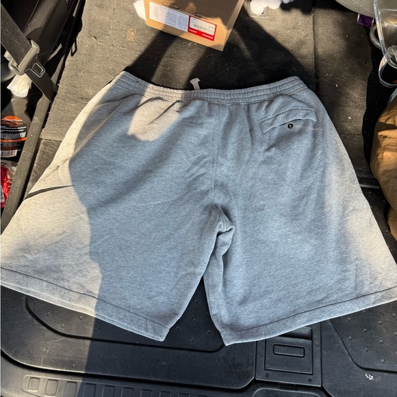 Nike Men's Athletic Shorts in Gray with Black Swoosh - Picture 4 of 6